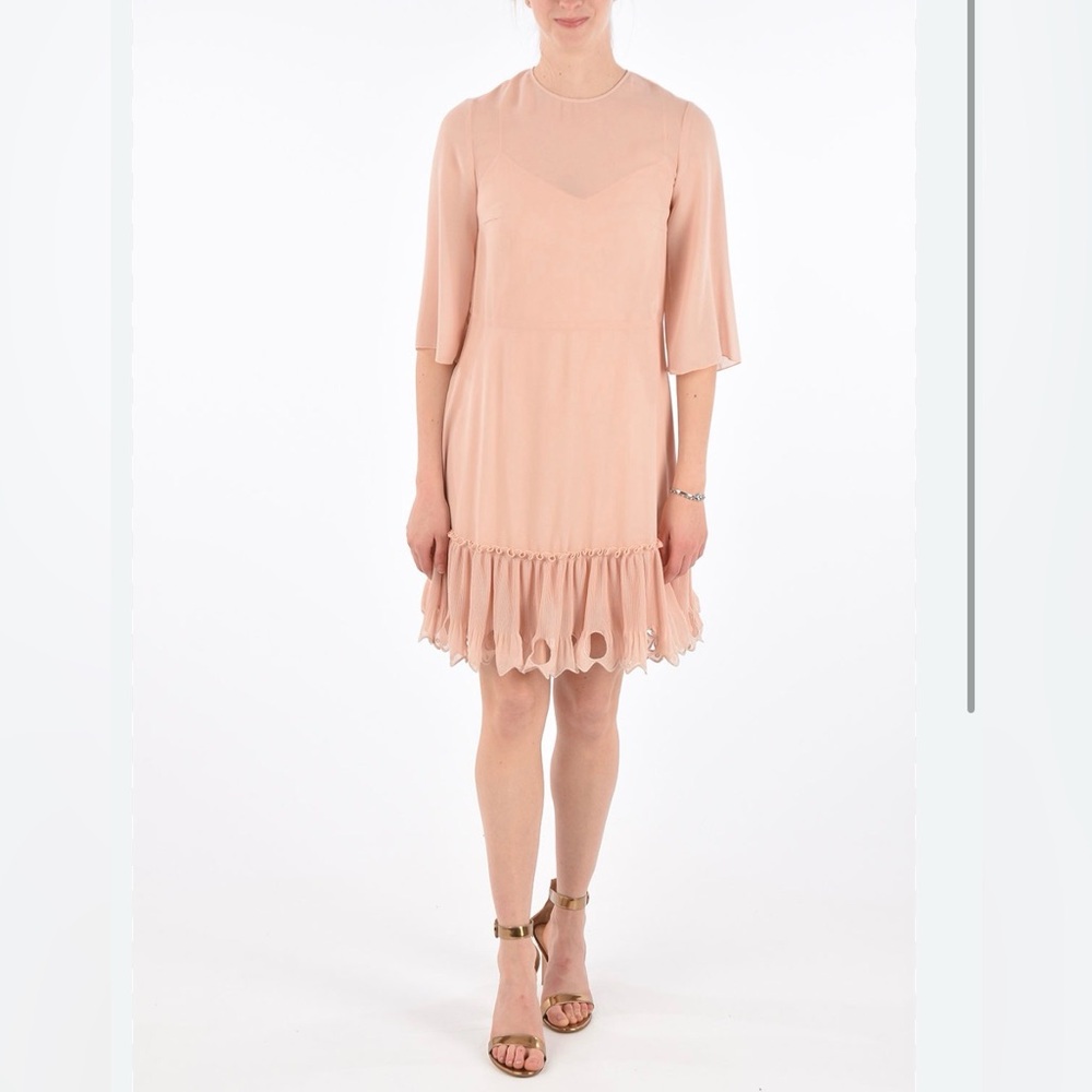 See By Chloe Sheer Cutout Mini Dress Size 42 NWT